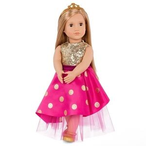 Our Generation -  Sarah 18" Fashion Doll in Formal Dress with Golden Crown